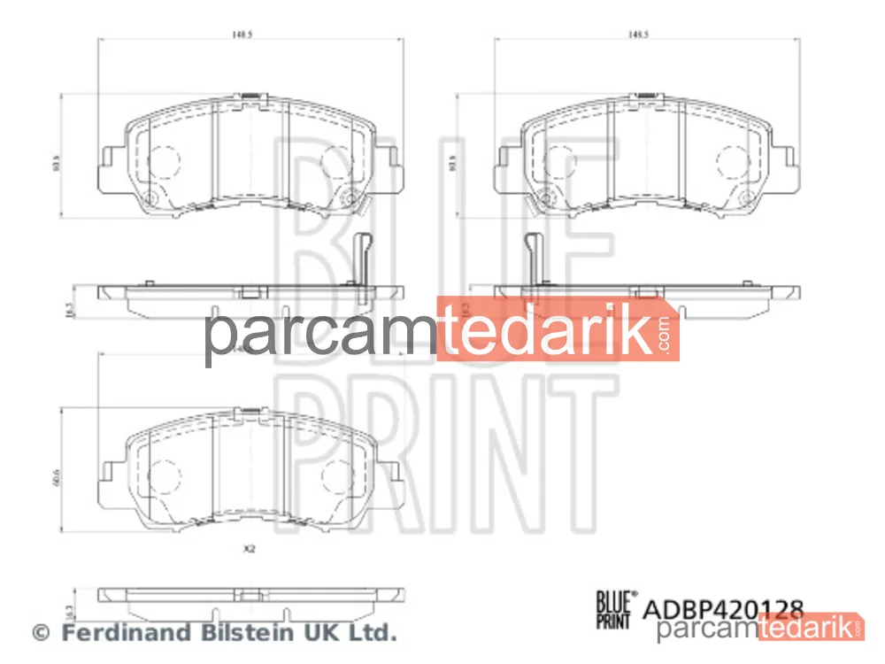BLUEPRINT ADBP420128 | Fren Balatası — Mitsubishi Eclipse CROSS