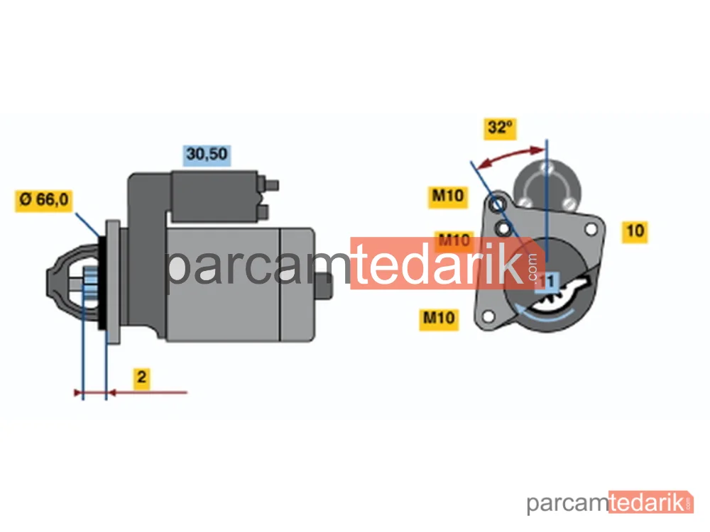 BOSCH 0001108180 | Marş Motoru
