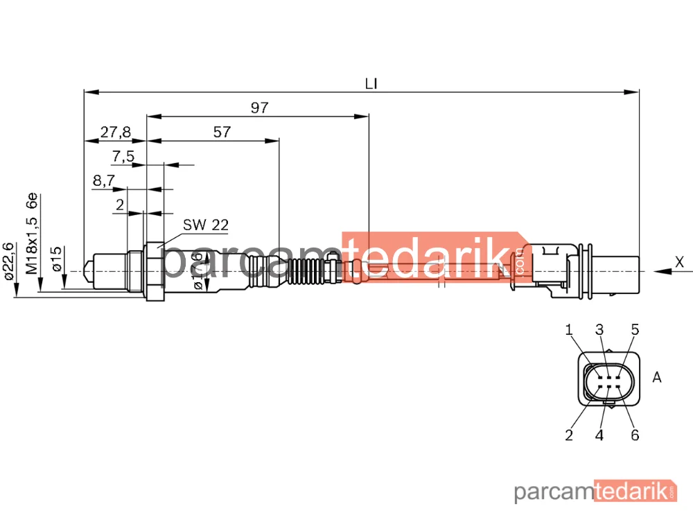 BOSCH 0258017025 | Lambda (Oksijen) Sensörü