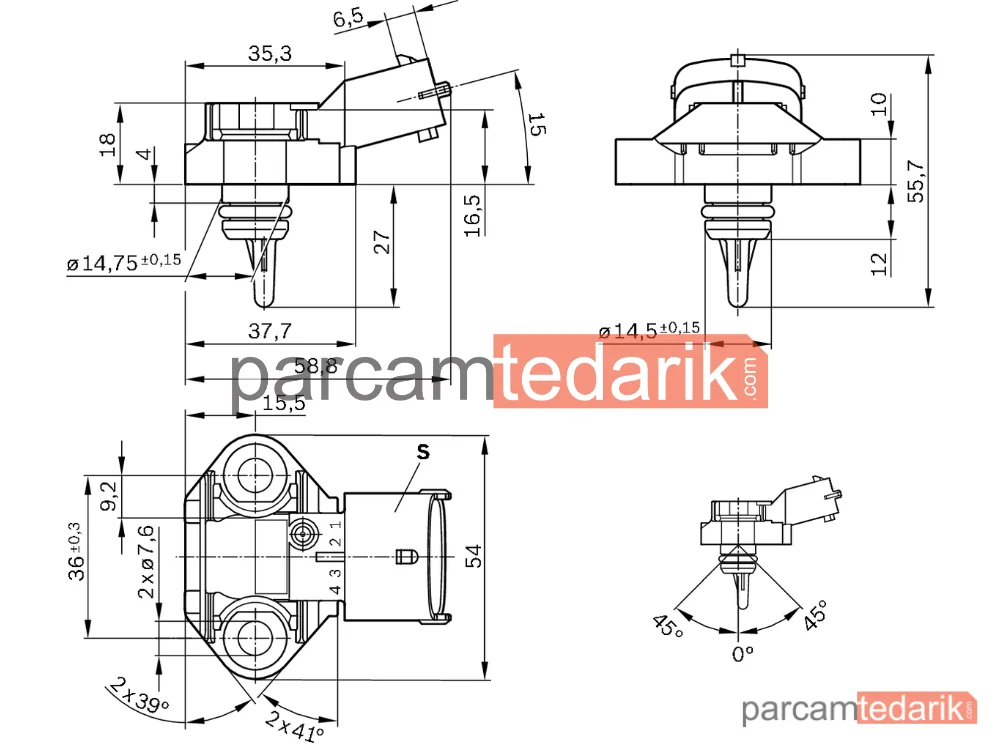 BOSCH 0261230145 | Sensörler — Fiat Doblo Cargo, Fiat Doblo, Fiat Ducato