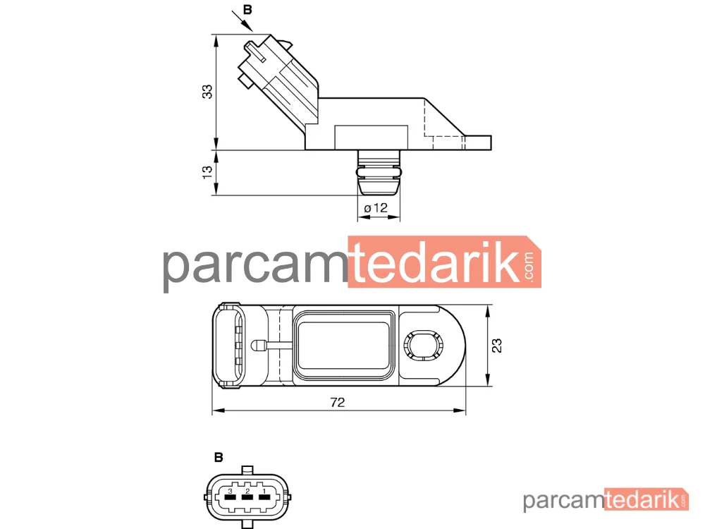 BOSCH 0261230216 | Sensörler — Fiat Grande Punto, Alfa Romeo 156 Sportwagon, Fiat Palio