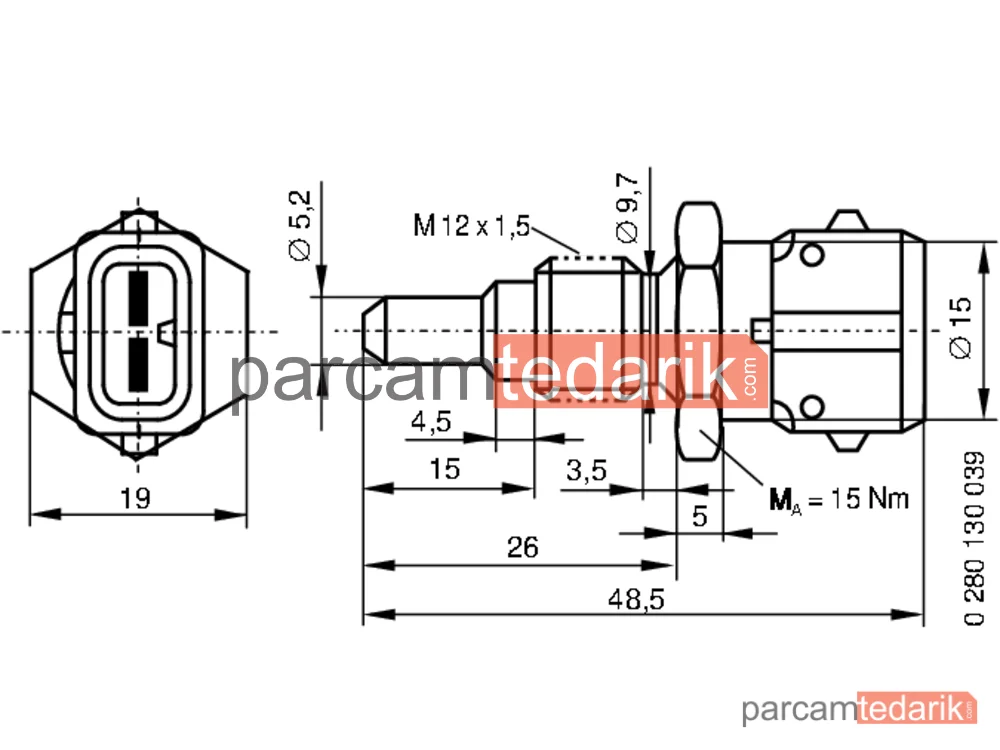 BOSCH 0280130039 | Sensörler — Citroen XM, Citroen XM Break, Peugeot 605