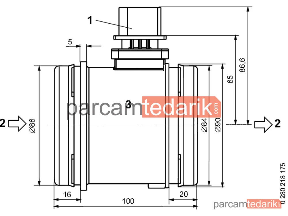 BOSCH 0280218175 | Debimetre — Audi Q7, Audi TT, Audi TT Roadster