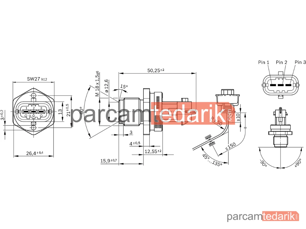 BOSCH 0281002907 | Sensörler — Nissan Interstar, Renault Laguna II, Renault Megane II