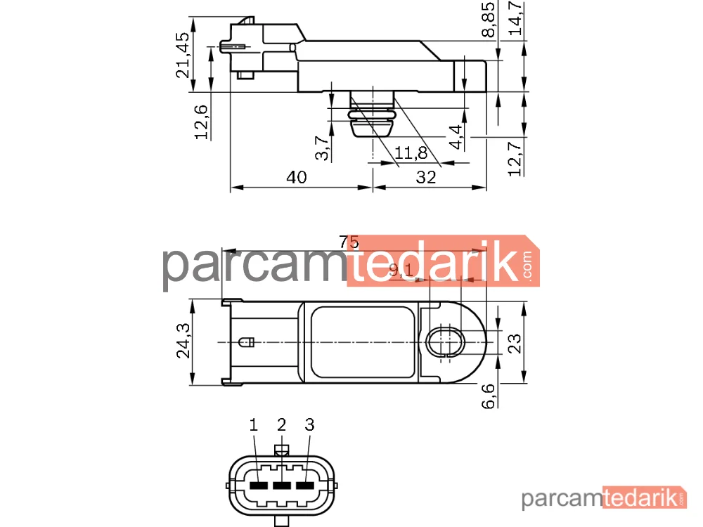 BOSCH 0281002996 | Sensörler — Dacia Duster, Renault Megane III Coupe, Renault Megane III