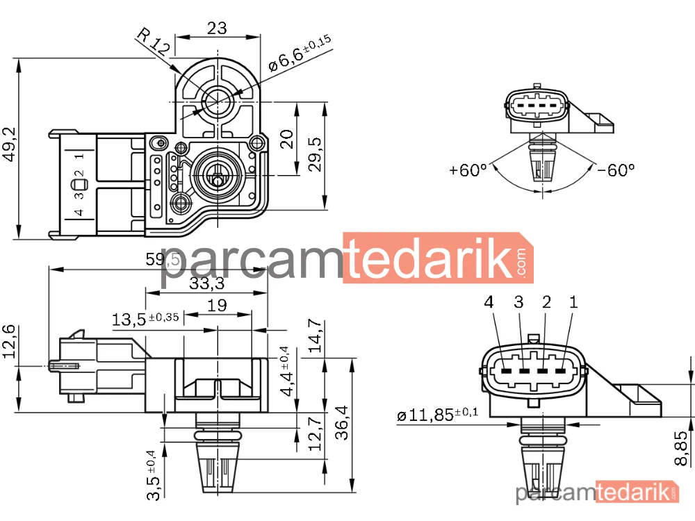 BOSCH 0281006051 | Sensörler — Chevrolet Captiva, Opel Antara A, Chevrolet Orlando
