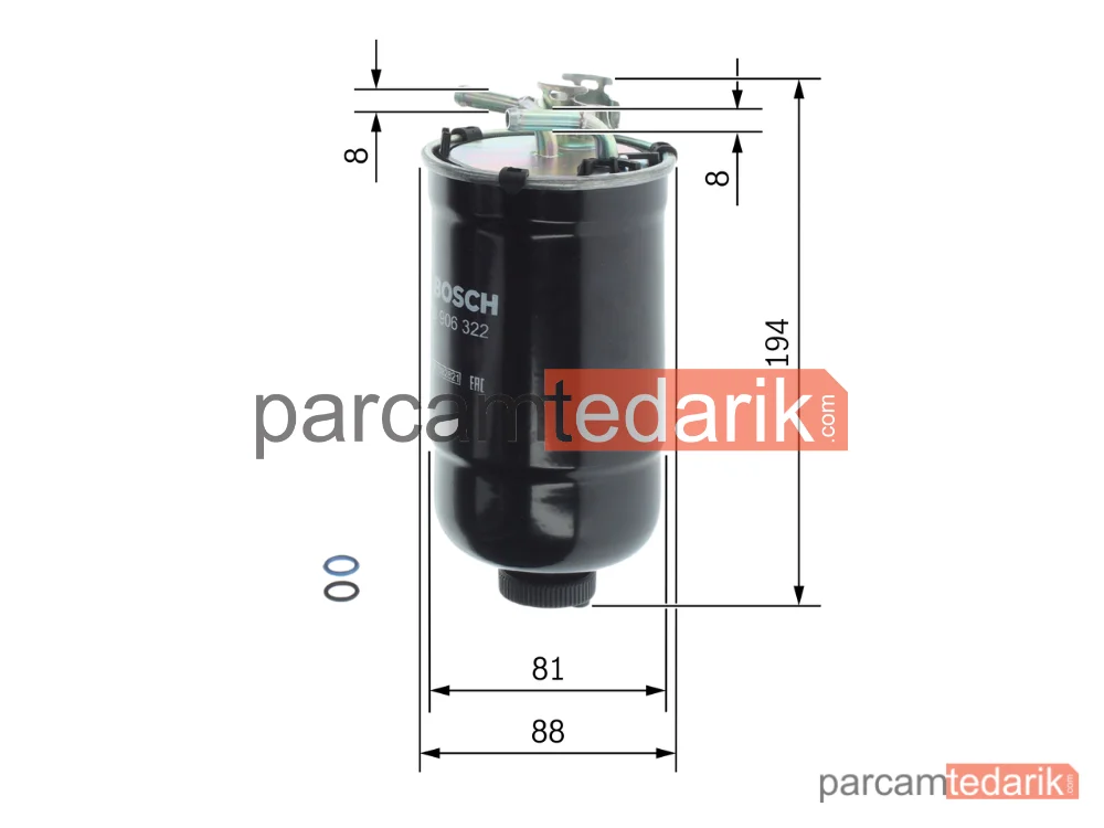BOSCH 0450906322 | Yakıt Filtresi — Skoda Fabia I, Seat Cordoba, Seat Ibiza III