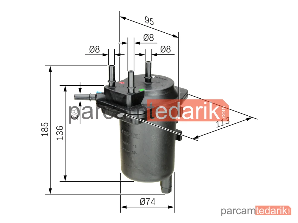 BOSCH 0450907013 | Yakıt Filtresi — Renault Clio II, Renault Kangoo Express, Nissan Kubistar