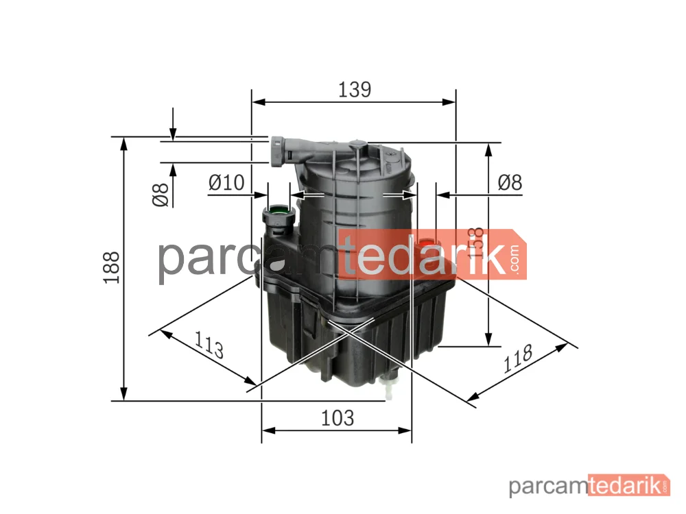BOSCH 0450907015 | Yakıt Filtresi — Renault Clio III, Renault Modus / Grand Modus, Renault Clio III Grandtour