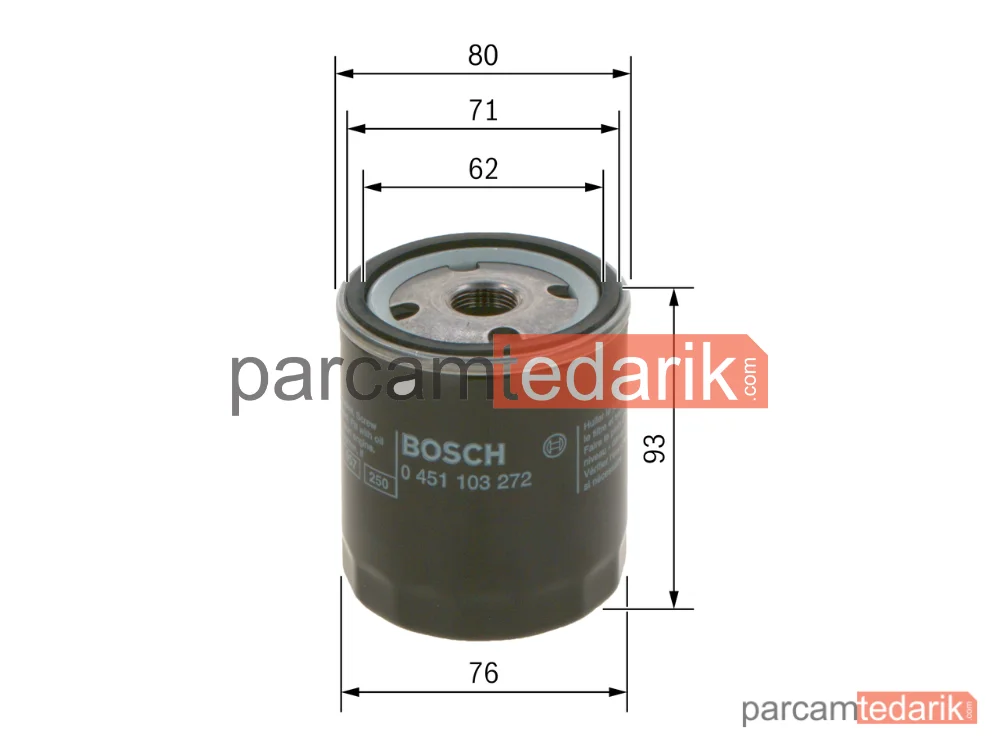 BOSCH 0451103272 | Yağ Filtresi — Deutz-Fahr Series 5, Deutz-Fahr Series 5 C