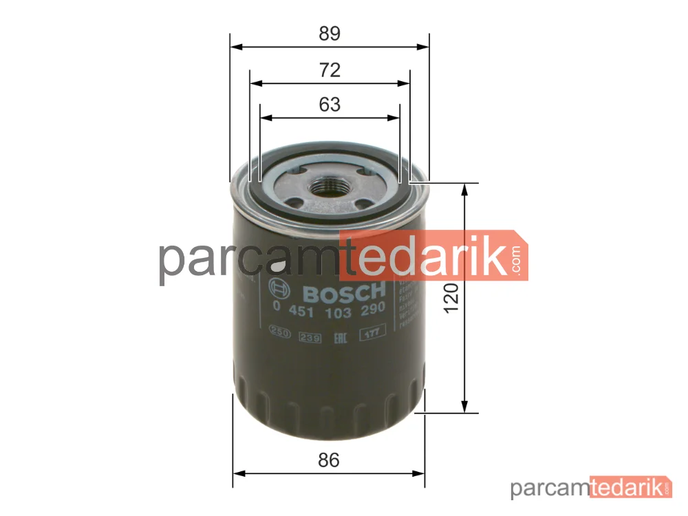 BOSCH 0451103290 | Yağ Filtresi — Ford Galaxy I, Seat Alhambra, Seat Cordoba
