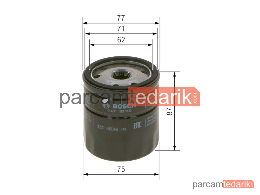 BOSCH 0451103299 | Yağ Filtresi — Renault 21, Renault 25, Renault Espace I