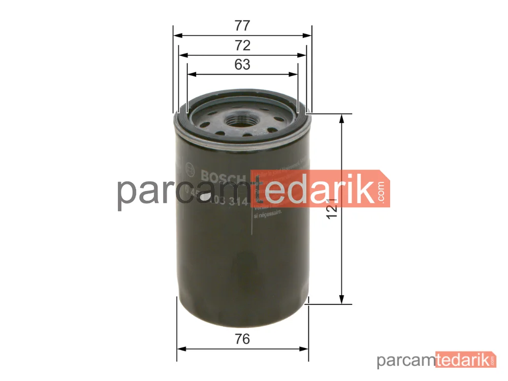 BOSCH 0451103314 | Yağ Filtresi — Seat Ibiza II, Audi A6 C4, Seat Toledo I