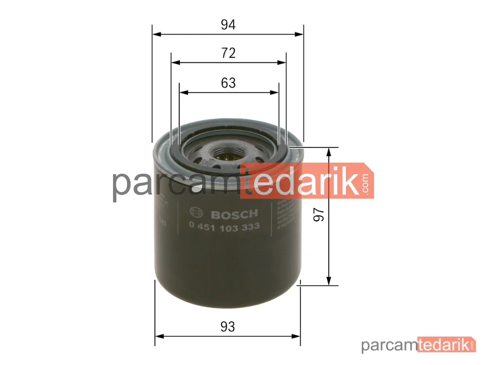 BOSCH 0451103333 | Yağ Filtresi — Chrysler 300C Touring, Chrysler 300C, Ford Cougar