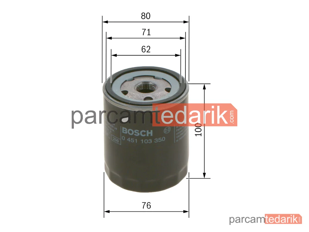 BOSCH 0451103350 | Yağ Filtresi — Alfa Romeo 33, Alfa Romeo 33 Sportwagon, Lancia Thema