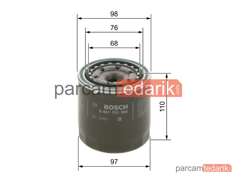 BOSCH 0451103365 | Yağ Filtresi — Toyota Corolla, Toyota Avensis, Toyota Corolla Compact