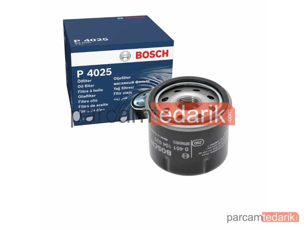 BOSCH 0451104025 | Yağ Filtresi — Renault Clio III, Renault Twingo II, Renault Modus / Grand Modus