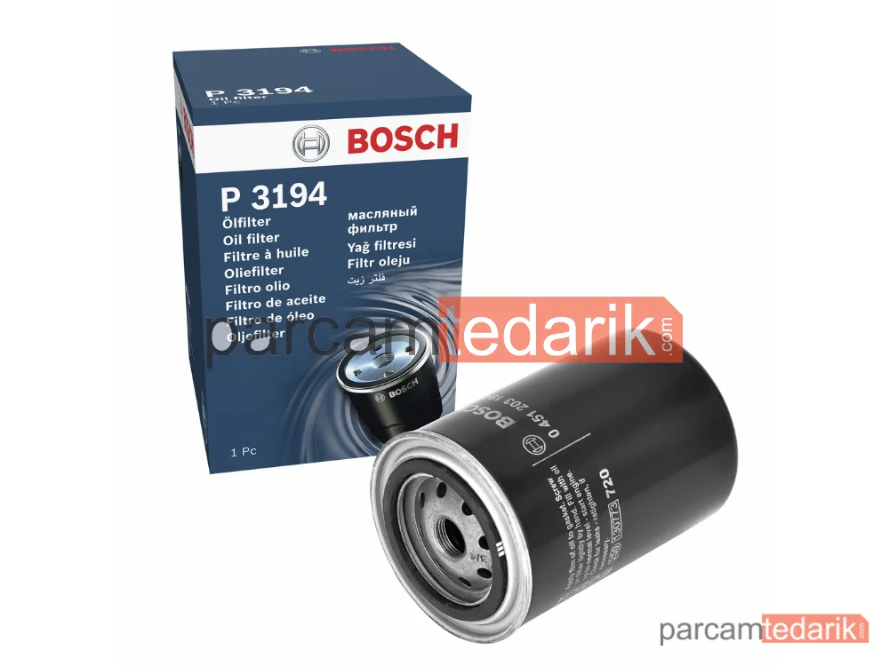BOSCH 0451203194 | Yağ Filtresi — Gaz Sobol, Land Rover Range Rover I, Alfa Romeo Alfetta