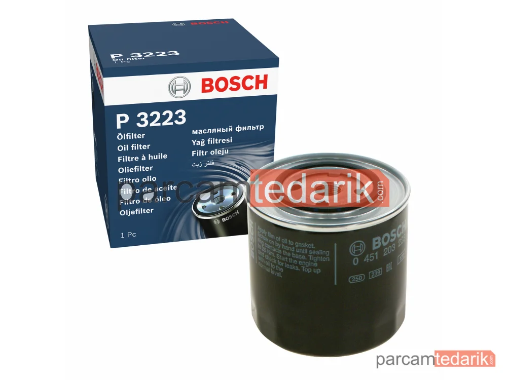 BOSCH 0451203223 | Yağ Filtresi — Audi 100 C3, Fiat Ducato, Audi A6 C4