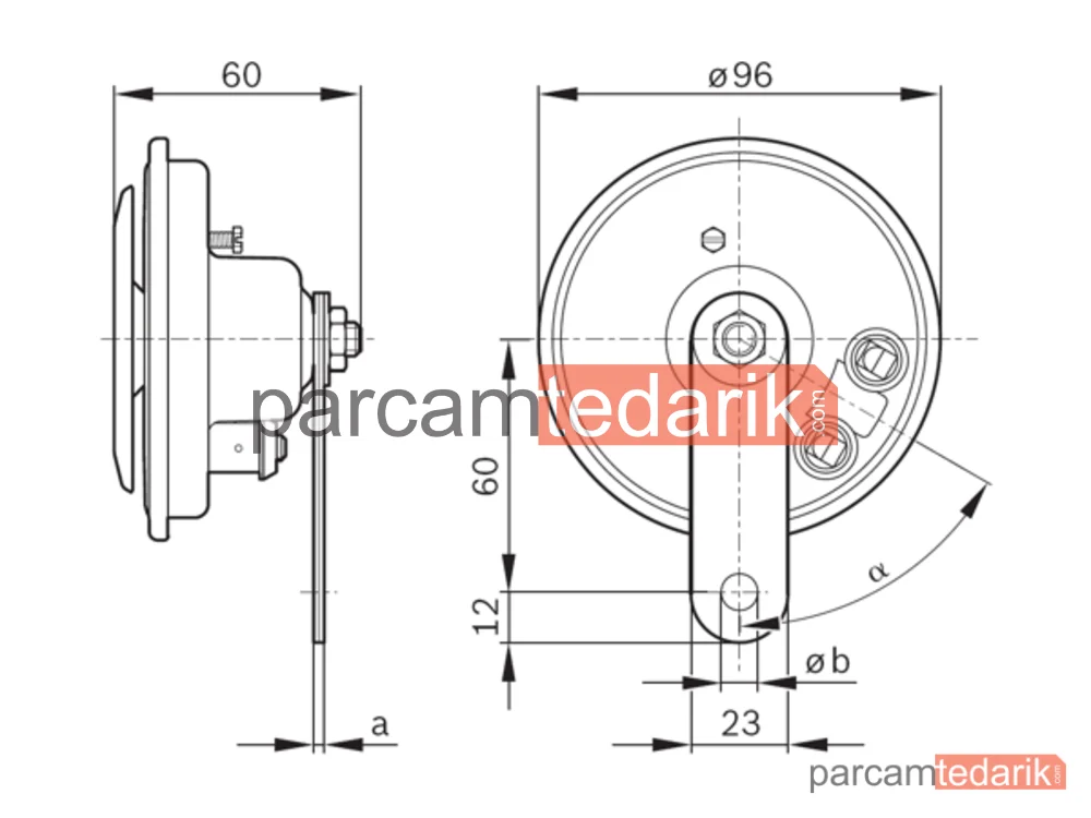 BOSCH 0986320133 | Korna — BMW 5, BMW 3, Opel Kadett E