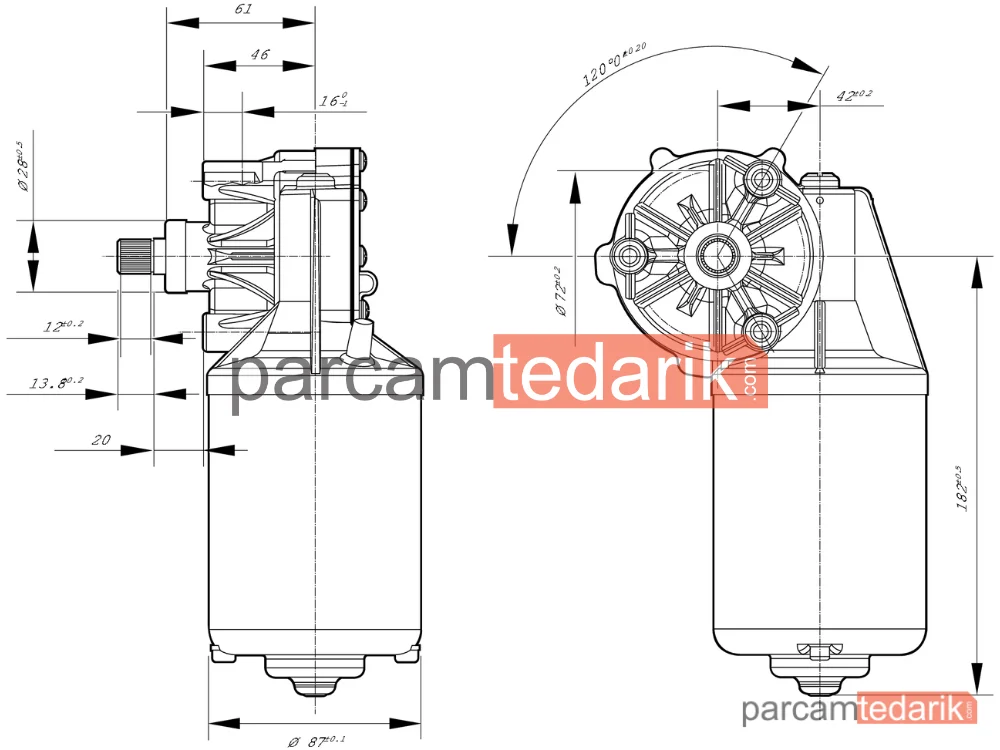 BOSCH 0986337402 | Silecek Motoru — Temsa MD