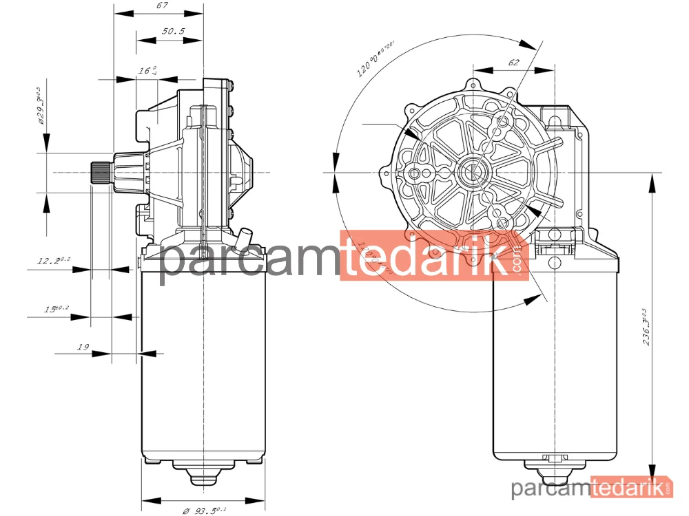 BOSCH 0986337451 | Silecek Motoru — Mercedes-Benz Conecto