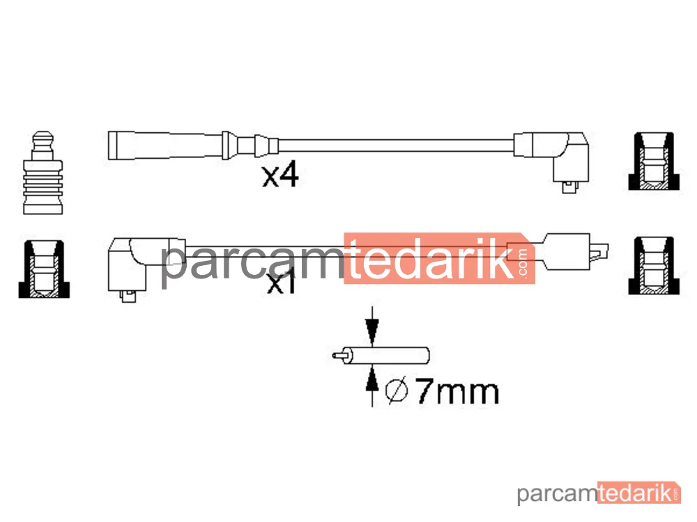 BOSCH 0986356702 | Buji Kablosu (Silikon Set)