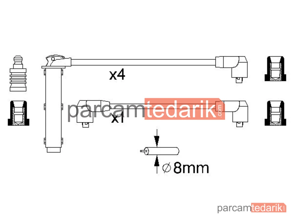 BOSCH 0986356802 | Ateşleme Kablo Seti Ford Scorpio (GAE- GGE) 2.0