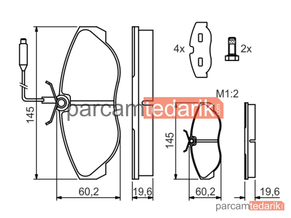 BOSCH 0986424030 | Fren Balatası (Ön) — Fiat Ducato, Peugeot Boxer, Citroen Jumper I