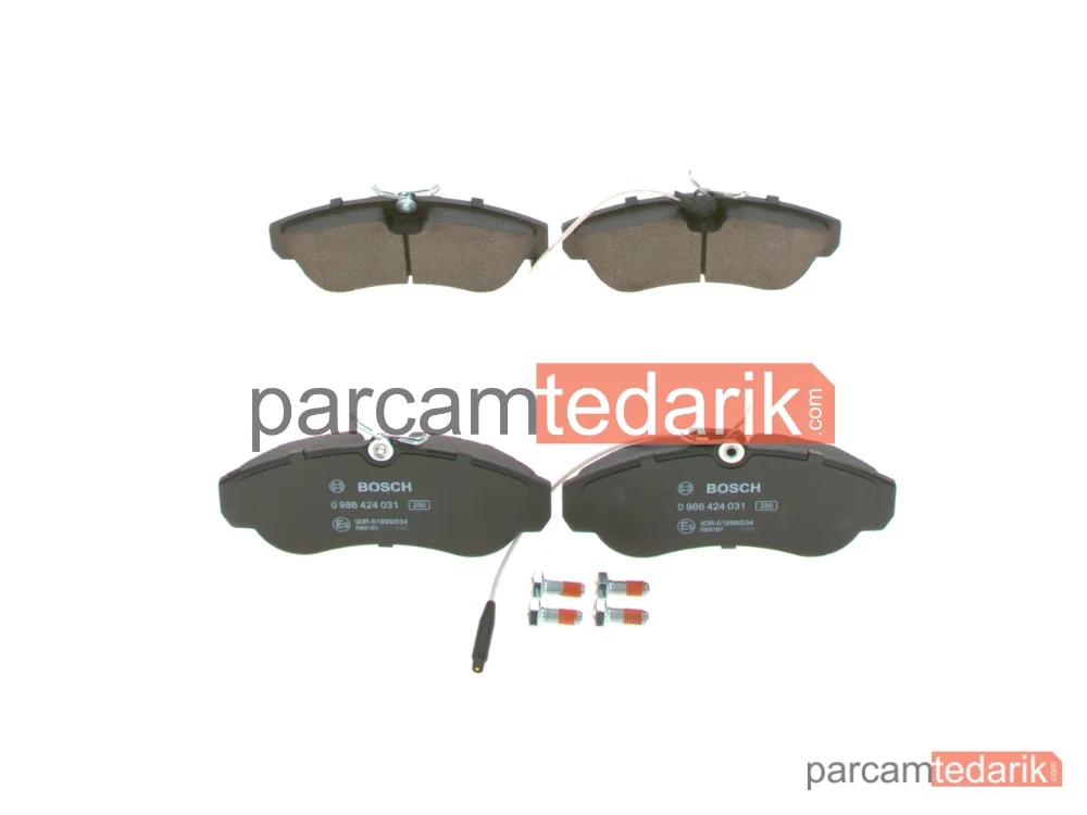 0986424031 | Fren Balatası (Ön) — Peugeot Boxer, Citroen Jumper I, Fiat Ducato