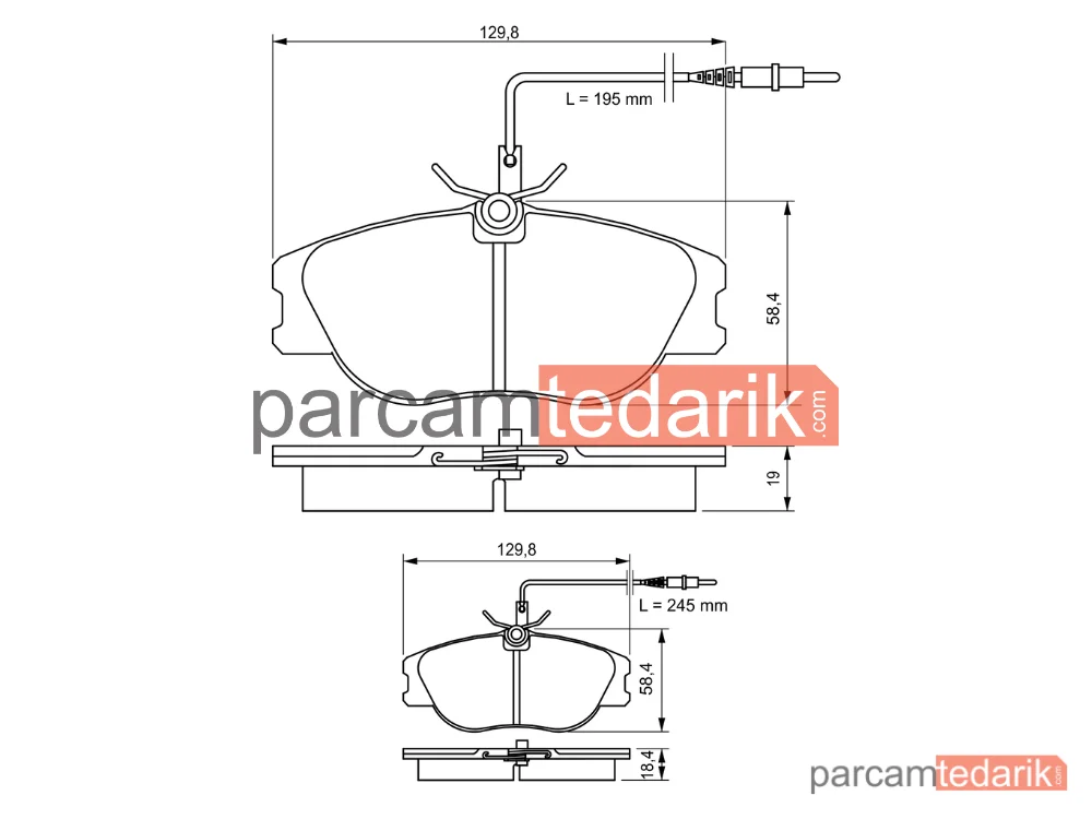 BOSCH 0986424033 | Fren Balatası (Ön) — Peugeot Expert, Citroen Evasion Mpv, Fiat Scudo