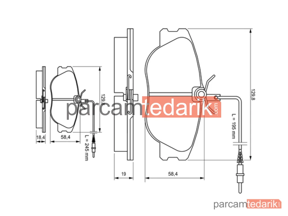 BOSCH 0986424033 | Fren Balatası (Ön) — Peugeot Expert, Citroen Evasion Mpv, Fiat Scudo