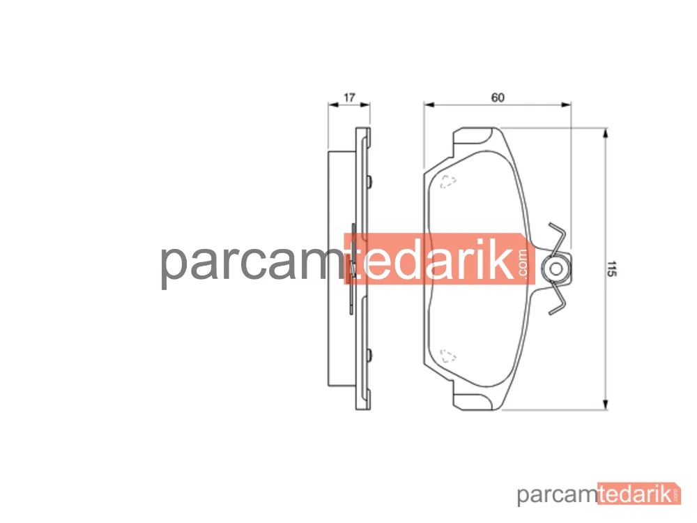 BOSCH 0986424092 | Fren Balatası (Ön) — Rover 100 / Metro, MG TF, Rover 100 Cabrio