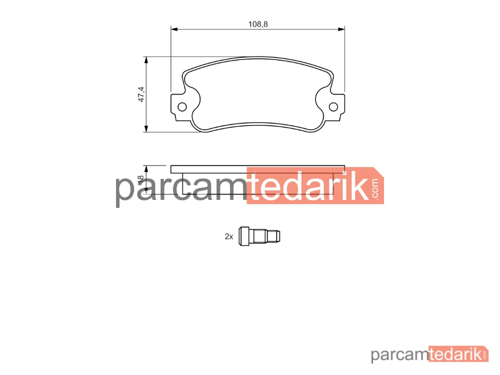 BOSCH 0986424098 | Fren Balatası (Ön) — Fiat Panda, Fiat Uno, Fiat Regata