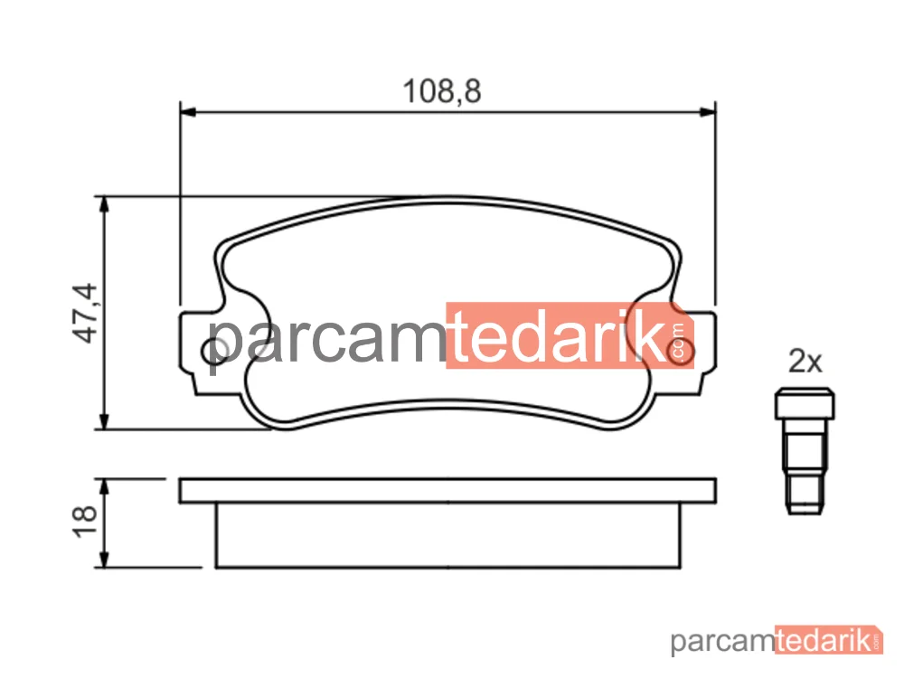 BOSCH 0986424098 | Fren Balatası (Ön) — Fiat Panda, Fiat Uno, Fiat Regata