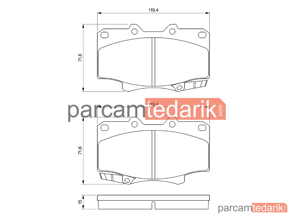 BOSCH 0986424134 | Fren Balatası (Ön) — Toyota Land Cruiser 80