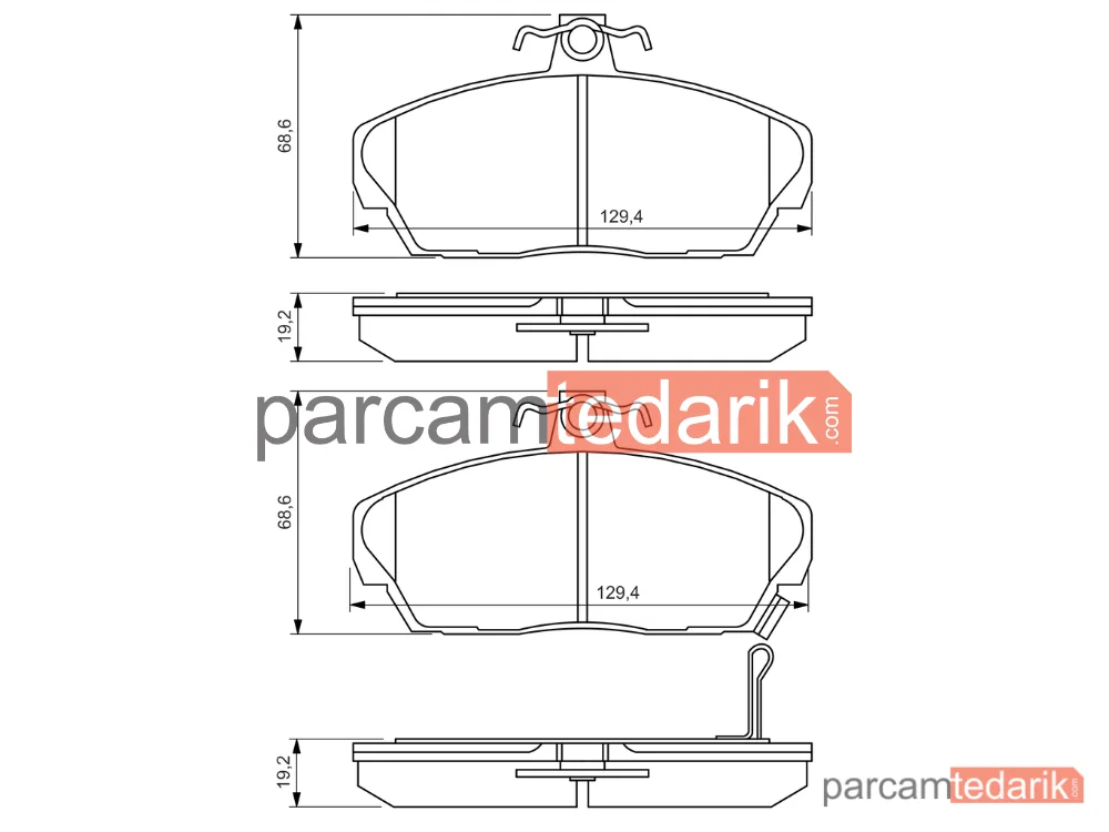 BOSCH 0986424214 | Fren Balatası (Ön) — Rover 200 II, Rover 400 II, Honda Civic VI Fastback