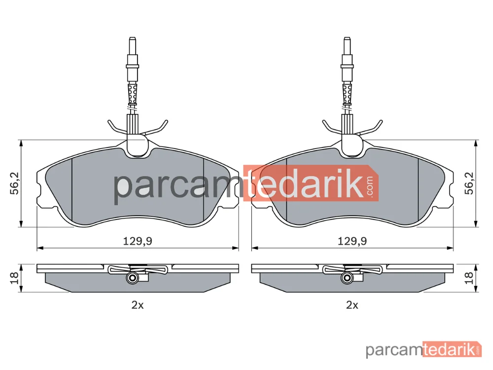 BOSCH 0986424223 | Fren Balatası (Ön) — Peugeot 406 Break, Peugeot 406, Peugeot 607