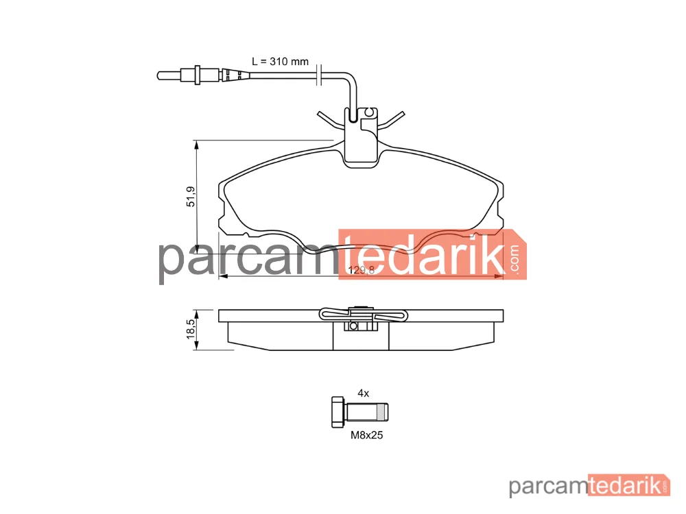 BOSCH 0986424227 | Fren Balatası (Ön) — Peugeot 406, Peugeot 406 Break