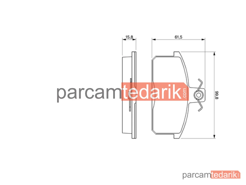BOSCH 0986424274 | Fren Balatası (Ön) — Suzuki Samurai Suv, Seat Terra, Seat Terra Kombi