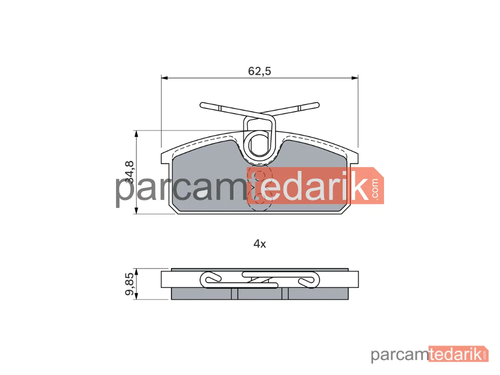 BOSCH 0986424275 | Fren Balatası (Arka) — Renault Twizy