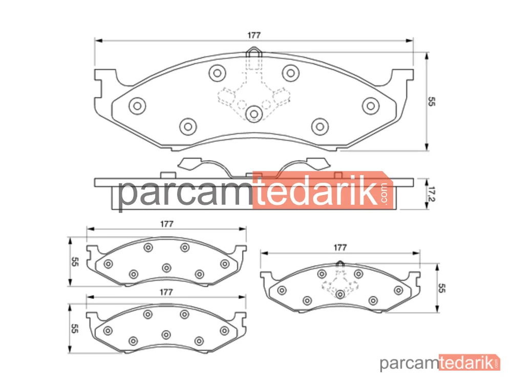 BOSCH 0986424284 | Fren Balatası (Ön) — Jeep Grand Cherokee I, Jeep Cherokee, Jeep Wrangler II