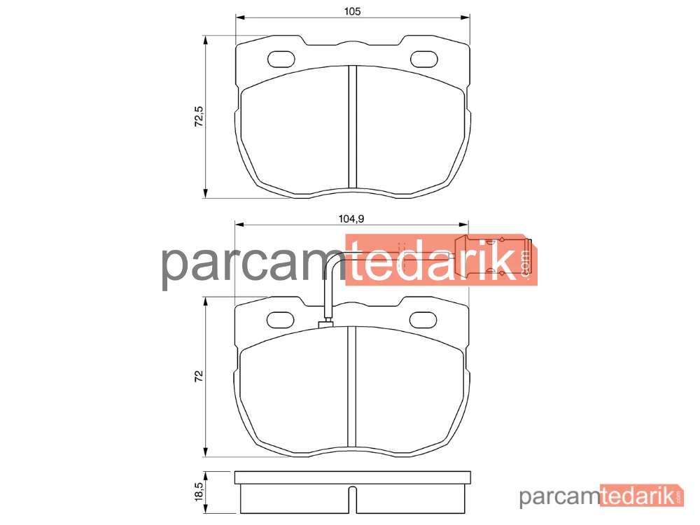 BOSCH 0986424287 | Fren Balatası (Ön) — Land Rover Range Rover I, Land Rover Discovery I
