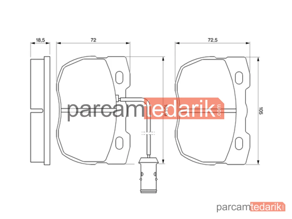 BOSCH 0986424287 | Fren Balatası (Ön) — Land Rover Range Rover I, Land Rover Discovery I