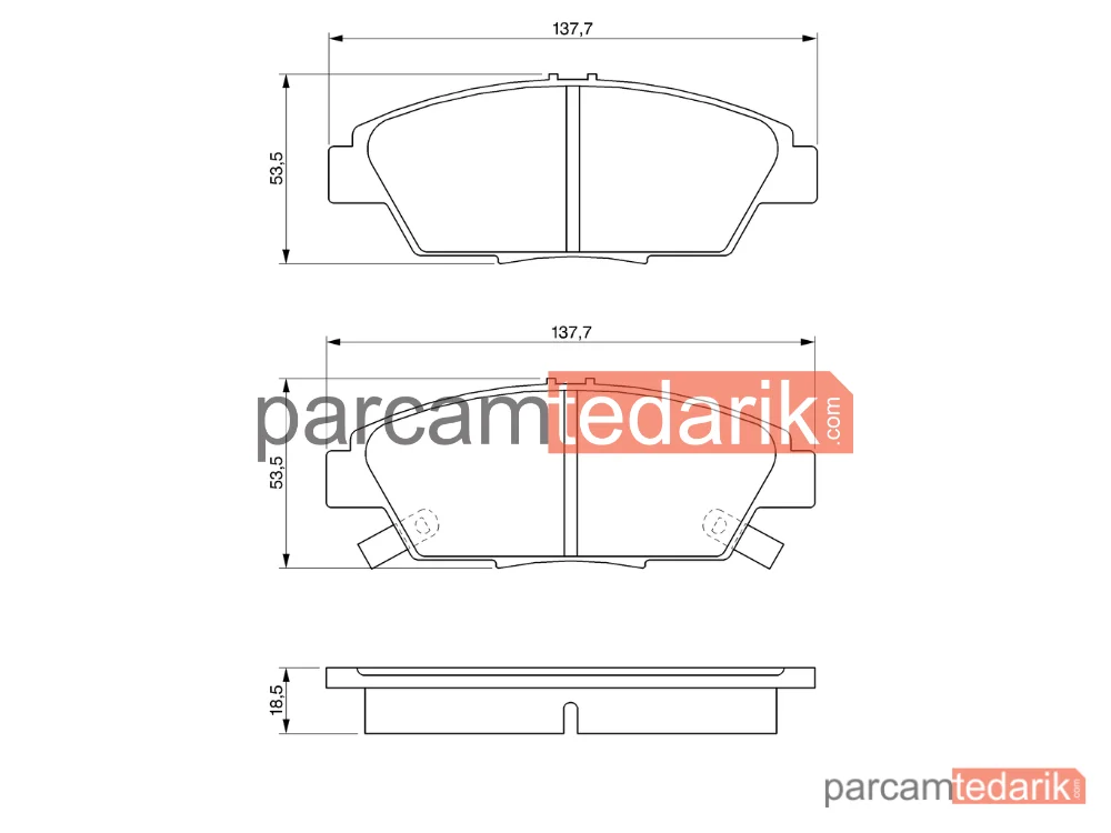 BOSCH 0986424289 | Fren Balatası (Ön) — Honda Accord V, Rover 600 I, Honda Prelude IV
