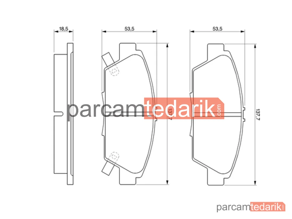 BOSCH 0986424289 | Fren Balatası (Ön) — Honda Accord V, Rover 600 I, Honda Prelude IV