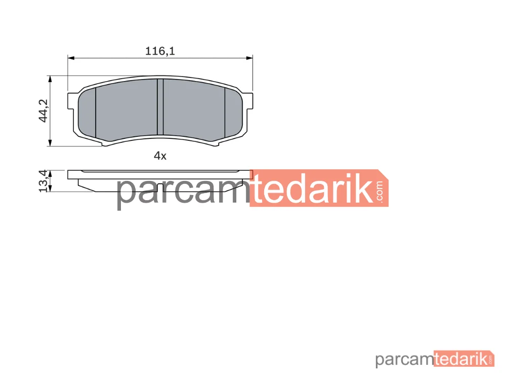 BOSCH 0986424313 | Fren Balatası (Arka) — Toyota Land Cruiser, Toyota Land Cruiser Prado, Toyota Land Cruiser 80