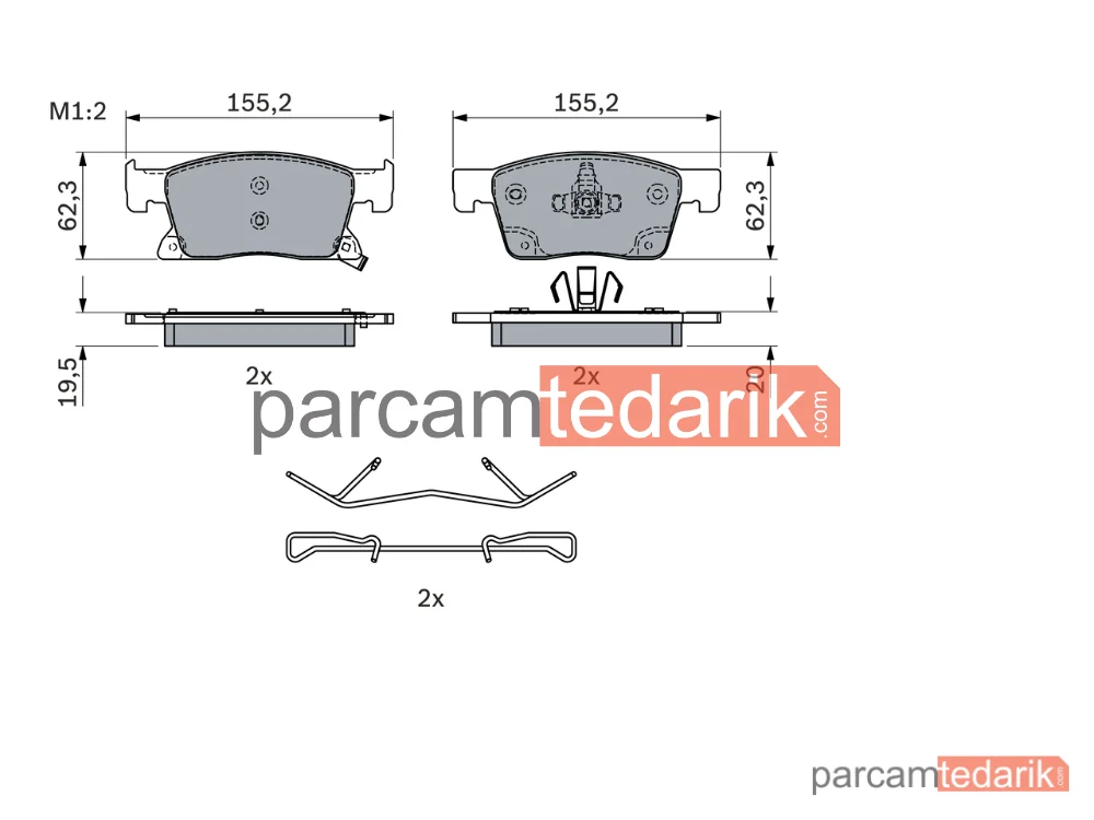 BOSCH 0986424329 | Fren Balatası (Ön) — Opel Astra K, Opel Astra K Kombi