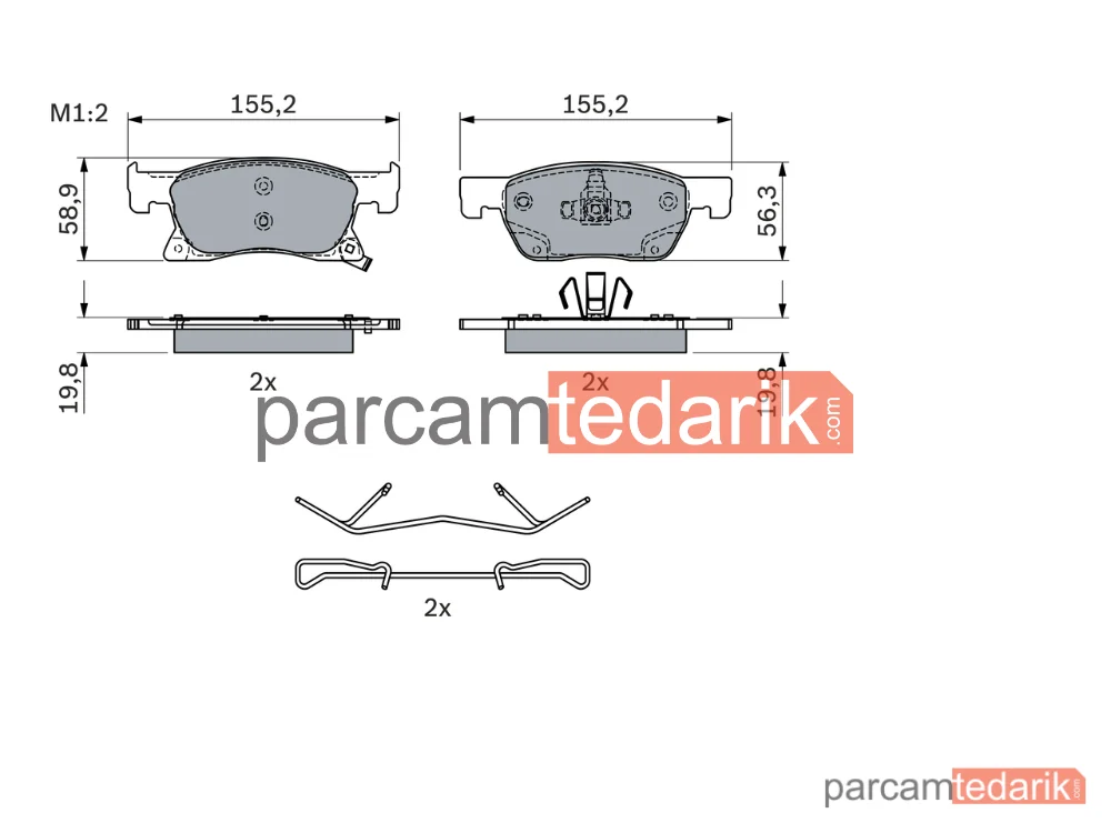BOSCH 0986424332 | Fren Balatası — Opel Astra K, Opel Astra K Kombi