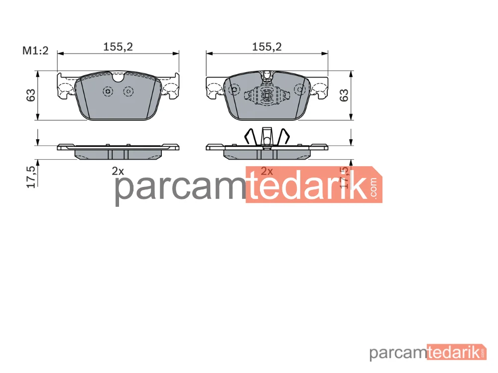 BOSCH 0986424333 | Fren Balatası (Ön) — Volvo XC60 II, Volvo S90 II, Volvo V90 II